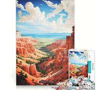 Puzzle per adulti da 1000 pezzi con dipinto ad olio di Bryce Canyon, gioco pratico, attività divertente da fare a casa, per rafforzare l'amore tra le coppie, 50x75cm