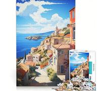 Puzzle per adulti da 1000 pezzi con dipinto ad olio di Corfù, gioco educativo, decorazione artistica per la casa, ideale come regalo 50x75cm