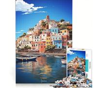 Puzzle per adulti da 1000 pezzi con dipinto ad olio di Ischia, giocattolo educativo, da assemblare, collezione d'artista, belle arti 50x75cm