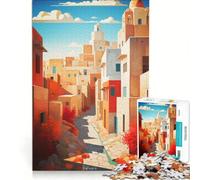 Puzzle per adulti da 1000 pezzi con dipinto ad olio di una strada di Bukhara, gioco pratico, attività divertente da fare a casa, per rafforzare l'amore tra le coppie 38x26cm