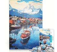 Puzzle per adulti da 1000 pezzi con dipinto ad olio di USHUAIA gioco rilassante decorazione per la casa regalo di compleanno 38x26cm