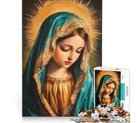 Puzzle per adulti da 1000 pezzi con dipinto della Vergine Maria giocattolo educativo ideale per passare il tempo durante le vacanze regalo per amici e familiari 50x75cm