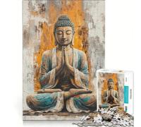 Puzzle per adulti da 1000 pezzi con dipinto di Buddha in meditazione, gioco divertente, rilassante per la mente, per rafforzare l'amore tra le coppie 38x26cm