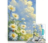 Puzzle per adulti da 1000 pezzi con dipinto di un campo di margherite, gioco pratico, impegnativo e stimolante, ideale come regalo per tutta la famiglia 50x75cm