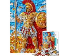 Puzzle per adulti da 1000 pezzi con dipinto di un guerriero romano Puzzle per adulti gioco pratico ideale per passare il tempo durante le vacanze o come regalo di compleanno (dimensioni 50x75cm)