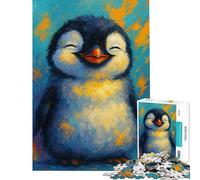 Puzzle per adulti da 1000 pezzi con dipinto di un pinguino sorridente Gioco per famiglie analisi e logica Ideale come regalo per tutta la famiglia (dimensioni 38x52cm)