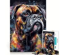 Puzzle per adulti da 1000 pezzi con dipinto di un pugile,taglio liscio,gioco di allenamento mentale,divertimento per il tempo libero,regalo di compleanno (38x26cm)