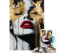 Puzzle per adulti da 1000 pezzi con dipinto "Lacrime d'oro" puzzle da 1000 pezzi giocattolo decorativo per la casa regalo di compleanno regalo di viaggio (75x50cm)