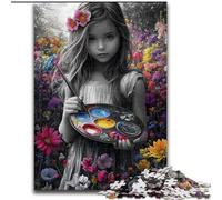 Puzzle per adulti da 1000 pezzi con disegno di bambina, puzzle da 1000 pezzi per adulti, gioco educativo e sfida (dimensioni 26x38cm)