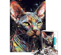 Puzzle per adulti da 1000 pezzi con disegno di una sfinge e un gatto ideale per ragazzi e famiglie con taglio di precisione e una sfida impegnativa da completare (dimensioni 38x52cm)