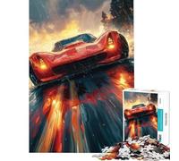 Puzzle per adulti da 1000 pezzi con disegno di una supercar rossa Un'attività che stimola la mente l'analisi e la logica Gioco pratico per ragazzi dai 14 anni in su (38x26cm)