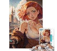 Puzzle per adulti da 1000 pezzi con donna anime sexy steampunk stimolante per la mente decorazione da parete antistress adatto a maggiori di 14 anni (50x75cm)