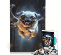 Puzzle per adulti da 1000 pezzi con Dracula e carlino, gioco impossibile, difficile, compleanno 50x75cm