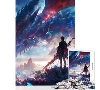 Puzzle per adulti da 1000 pezzi con draghi e cielo fantastico ideale per rilassarsi passare il tempo in casa decorare la casa o come regalo per tutta la famiglia (50x75cm)