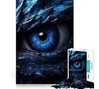 Puzzle per adulti da 1000 pezzi con drago blu e bordo pulito,gioco di costruzione che favorisce la concentrazione,divertimento a ritmo lento,regalo di Natale per il tempo libero 38x26cm