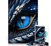 Puzzle per adulti da 1000 pezzi con drago blu e bordo pulito,gioco di costruzione che favorisce la concentrazione,divertimento a ritmo lento,regalo di Natale per il tempo libero 38x26cm