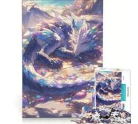 Puzzle per adulti da 1000 pezzi con drago di cristallo nel deserto, gioco pratico, ideale per passare il tempo durante le vacanze a casa, con poster e foglio di curiosità abbinati 38x26cm