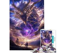 Puzzle per adulti da 1000 pezzi con drago in timelapse difficile e stimolante antistress giocattolo decorativo per la casa adatto a partire dai 14 anni (38x52cm)