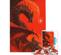 Puzzle per adulti da 1000 pezzi con drago mago gioco per famiglie sfida di intelligenza e cervello giocattolo avvincente regalo divertente decorazione per la casa (dimensioni 38x26cm)