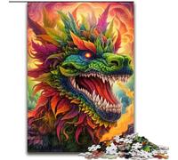 Puzzle per adulti da 1000 pezzi con drago psichedelico, gioco interattivo per adulti, regalo per famiglie, sfida per la mente (dimensioni: 50x75cm)