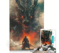 Puzzle per adulti da 1000 pezzi con drago samurai e mostro decorazione da parete regalo di compleanno per rafforzare l'amore tra le coppie 38x26cm