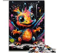 Puzzle per adulti da 1000 pezzi con drago volante dipinto a graffiti in legno, adatto per compleanni, Halloween, Ringraziamento, Pasqua 50x75cm, festa di compleanno per uomini e donne