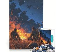 Puzzle per adulti da 1000 pezzi con due cavalieri guerrieri giochi per famiglie divertente antistress collezione d'artista belle arti 38x52cm