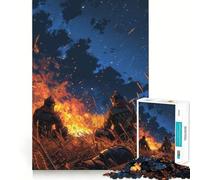 Puzzle per adulti da 1000 pezzi con due cavalieri guerrieri, pezzi a incastro, gioco di logica, divertimento assicurato, regalo di compleanno (38x52cm)