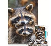Puzzle per adulti da 1000 pezzi con due procioni gioco pratico taglio di precisione regalo di compleanno o per occasioni speciali 50x75cm