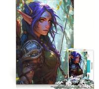 Puzzle per adulti da 1000 pezzi con elfo silvano modello fantasy gioco interattivo decorazione per la casa compleanno e Natale 38x26cm