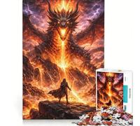 Puzzle per adulti da 1000 pezzi con epica battaglia contro il boss drago, gioco educativo, regalo di compleanno, adatto come decorazione da scrivania 38x26cm