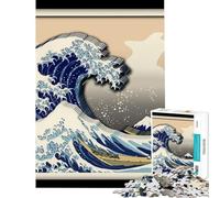 Puzzle per adulti da 1000 pezzi con estetica delle onde di Hokusai una sfida stimolante per tutta la famiglia Gioco divertente per ragazzi dai 14 anni in su (50x75cm)