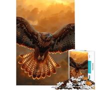 Puzzle per adulti da 1000 pezzi con falco in volo gioco rompicapo che stimola l'intelligenza giocattolo avvincente regalo perfetto un'opera d'arte (dimensioni 38x52cm)