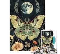 Puzzle per adulti da 1000 pezzi con falena celeste sotto la luna piena ideale per rilassarsi giocare a giochi educativi e stimolanti perfetti come regalo di compleanno o decorazione da parete