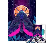 Puzzle per adulti da 1000 pezzi con falena cosmica gioco rilassante antistress ideale come regalo per tutta la famiglia (dimensioni 38x26cm)