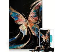 Puzzle per adulti da 1000 pezzi con farfalla,decorazioni dorate e colorate,gioco per esercizi mentali,divertimento per tutti i giorni,regalo di Natale (38x52cm)