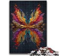 Puzzle per adulti da 1000 pezzi con farfalla dipinta a olio, divertimento per tutta la famiglia, ideale come regalo per tutta la famiglia dai 14 anni in su, 26x38cm