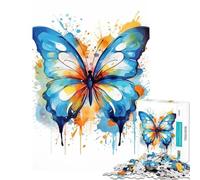 Puzzle per adulti da 1000 pezzi con farfalla monarca gioco impossibile gioco educativo sfida giocattolo regalo di compleanno migliora la memoria (dimensioni 38x52cm)