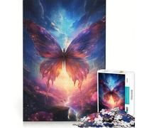 Puzzle per adulti da 1000 pezzi con farfalle e immagini di pianure celestiali, decorazione da parete, passatempo ideale per le vacanze a casa, gioco dal design accattivante 38x26cm
