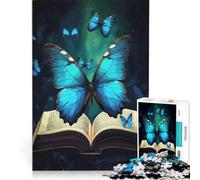Puzzle per adulti da 1000 pezzi con farfalle, libro magico, gioco rompicapo, attività divertenti da fare a casa, lista dei desideri con Babbo Natale 38x26cm