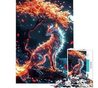 Puzzle per adulti da 1000 pezzi con fata kitsune e spirito della volpe ideale per compleanni e Natale Gioco di precisione con taglio manuale adatto a partire dai 14 anni (50x75cm)