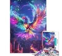 Puzzle per adulti da 1000 pezzi con fenice arcobaleno che risorge stimolante per la mente decorazione per la casa giocattolo educativo per ragazzi dai 14 anni in su (38x26cm)
