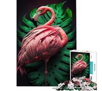 Puzzle per adulti da 1000 pezzi con fenicottero gioco rilassante con intelligenza artificiale giocattolo educativo regalo per compleanni divertente e spiritoso (dimensioni 50x75cm)