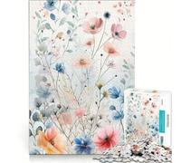 Puzzle per adulti da 1000 pezzi con fiori ad acquerello gioco impossibile ideale per passare il tempo durante le vacanze a casa compleanno e Natale 38x52cm