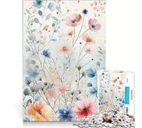 Puzzle per adulti da 1000 pezzi con fiori ad acquerello gioco impossibile ideale per passare il tempo durante le vacanze a casa compleanno e Natale 38x26cm