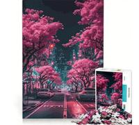 Puzzle per adulti da 1000 pezzi con fiori di ciliegio giapponesi, gioco rilassante, difficoltà elevata, con poster abbinato e foglio di curiosità 50x75cm