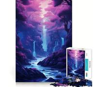 Puzzle per adulti da 1000 pezzi con fiume di ciliegi in fiore,Giappone,a incastro preciso,gioco cognitivo,rilassante,ideale come regalo per le festività (38x26cm)