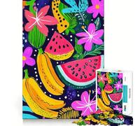 Puzzle per adulti da 1000 pezzi con frutta tropicale, incastri lisci, divertente gioco di concentrazione mentale, gioco casual, regalo di compleanno (50x75cm)