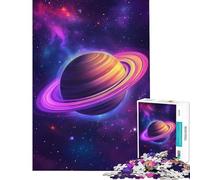 Puzzle per adulti da 1000 pezzi con galassia Saturno dai colori vivaci Gioco rilassante divertente e spiritoso ideale come regalo di compleanno (dimensioni 38x52cm)