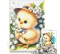 Puzzle per adulti da 1000 pezzi con gallina e giglio di maggio, gioco interattivo, per divertimento in famiglia, compleanni e altre occasioni 38x52cm